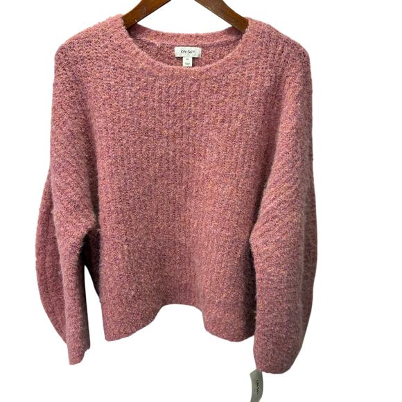 Macy's On 34th Plus Sweater sz 0X Soft Stretch Pink NEW #H722 - Picture 1 of 6